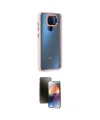 ieg™ Redmi Note 9 Kılıf Eksen Doku Prime - Siyah 3D Antistatik Mat Seramik Nano Ekran Koruyucu
