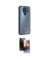 ieg™ Redmi Note 9 Kılıf Eksen Doku Prime - Siyah 3D Antistatik Mat Seramik Nano Ekran Koruyucu