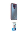 ieg™ Redmi Note 9 Kılıf Eksen Doku Prime - Siyah 5D Eko Cam Ekran Koruyucu
