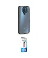 ieg™ Redmi Note 9 Kılıf Eksen Doku Prime - Siyah 5D Eko Cam Ekran Koruyucu