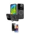 ieg™ Redmi Note 9 Kılıf Kıvılcım Modern Serisi - Siyah 3D Antistatik Mat Seramik Nano Ekran Koruyucu