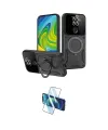 ieg™ Redmi Note 9 Kılıf Kıvılcım Modern Serisi - Siyah 3D Antistatik Seramik Nano Ekran Koruyucu