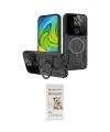 ieg™ Redmi Note 9 Kılıf Kıvılcım Modern Serisi - Siyah Mat Seramik Nano Ekran Koruyucu