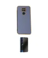 ieg™ Redmi Note 9 Kılıf Yankı Serisi - Siyah 3D Antistatik Hayalet Cam Ekran Koruyucu