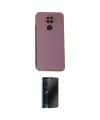 ieg™ Redmi Note 9 Kılıf Yankı Serisi - Siyah 3D Antistatik Hayalet Cam Ekran Koruyucu