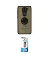 ieg™ Redmi Note 9 Kılıf Yörünge Çizgi - Siyah 5D Eko Cam Ekran Koruyucu