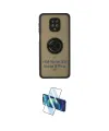 ieg™ Redmi Note 9 Pro Kılıf Yörünge Çizgi - Siyah 3D Antistatik Cam Ekran Koruyucu
