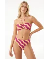 Renkli Boyundan Bağlamalı Straplez Bikini Takımı