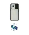 ieg™ Reno 4 Lite Kılıf Vadi Çizgi - Siyah 3D Antistatik Cam Ekran Koruyucu