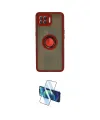 ieg™ Reno 4 Lite Kılıf Yörünge Çizgi - Siyah 3D Antistatik Cam Ekran Koruyucu