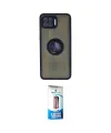 ieg™ Reno 4 Lite Kılıf Yörünge Çizgi - Siyah 5D Eko Cam Ekran Koruyucu