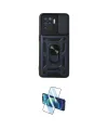 ieg™ Reno 5 Lite Kılıf Ahenk Klasik - Siyah 3D Antistatik Cam Ekran Koruyucu