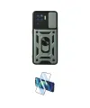 ieg™ Reno 5 Lite Kılıf Ahenk Klasik - Siyah 3D Antistatik Cam Ekran Koruyucu