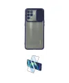 ieg™ Reno 5 Lite Kılıf Vadi Çizgi - Siyah 3D Antistatik Cam Ekran Koruyucu