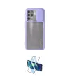 ieg™ Reno 5 Lite Kılıf Vadi Çizgi - Siyah 3D Antistatik Cam Ekran Koruyucu