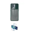 ieg™ Reno 5 Lite Kılıf Vadi Çizgi - Siyah 3D Antistatik Cam Ekran Koruyucu