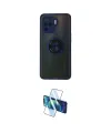 ieg™ Reno 5 Lite Kılıf Yörünge Çizgi - Siyah 3D Antistatik Cam Ekran Koruyucu