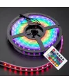 ieg™ Rgb Şerit 5 Metre 16 Renkli Kumandalı Adaptörlü Çift Taraflı Bant