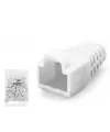 Rj45 Konnektör Papuç - 100 Adet Beyaz / Ekonomik Poşet Paket ND2433