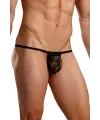 Fantazi Siyah Dantelli Erkek Iç Çamaşırı String Tanga IEG4582