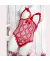  Fantezi Dantelli Kırmızı Seksi Özel Ağı Açık İç Giyim IEG9701-1