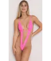  Fantezi Pembe Dantelli Arkası Açık Seksi Gecelik IEG10114