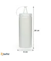 Şeffaf Kapaklı Sızdırmaz Yağlık Sosluk Şişesi Plastik Yağdanlık 400 ml AP-9028