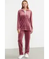 ieg™ Sementa 76387 Fermuarlı Kadife Tunik Eşofman Takım