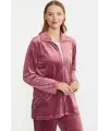 ieg™ Sementa 76387 Fermuarlı Kadife Tunik Eşofman Takım