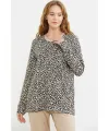 ieg™ Sementa 76413 Rahat Kalıp Leopar Kombinli Pijama Takım