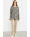 ieg™ Sementa 76413 Rahat Kalıp Leopar Kombinli Pijama Takım