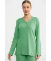 ieg™ Sementa 76438 Yarım Düğmeli Cep Detaylı Pijama Takım