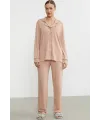 ieg™ Sementa 76444 Düz Renk Gömlek Model Pijama Takım