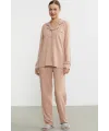 ieg™ Sementa 76444 Düz Renk Gömlek Model Pijama Takım