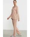 ieg™ Sementa 76444 Düz Renk Gömlek Model Pijama Takım