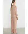 ieg™ Sementa 76444 Düz Renk Gömlek Model Pijama Takım