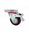 Servis Tekeri - Tablalı Frenli Siyah Döner - Çap 150 mm