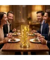 Silindirik Kristal Altın Toz Model LED Masa Lambası – Gold Tabanlı, Dokunmatik, 3 Renk Işık Modlu, Şarjlı Modern Dekoratif Gece Lambası