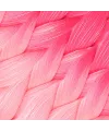 Simli Koyu Pembe / Pembe / Şeker Pembesi Ombreli Örgülük Saç 100 Gr.