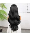 Siyah Fiber Sentetik Dalgalı Tül Peruk