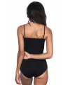 Siyah MI  1923 Soft İp Askılı Çıtçıtlı Body