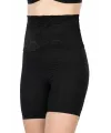 Siyah MI  2091 Önü Dantelli Yüksek Bel Boxer Korse