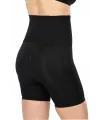 Siyah MI  2091 Önü Dantelli Yüksek Bel Boxer Korse