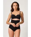 Siyah MI  2708 Lazer Yüksek Bel Kesim Slip Hayalet Korse