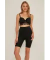 Siyah MI Emay 3005 Soft Uzun Paçalı Boxer Korse