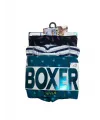ieg™ Star 106 Desenli Pamuklu Kemer Likralı 3Lü Boxer