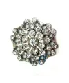 ieg™ Taşlı Yuvarlak Broş, Sandık Süsü 4,5 cm - Nikel, 10 Adet