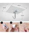 ieg™ Ultra Güçlü Yapışkanlı 10lu Şeffaf Askı