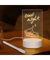 USB Kablolu Işıklı Kendiliğinden Beyaz Kalemli-Silgili Kreatif 3D Görselleştirme LED Lambası