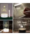 USB Kablolu Işıklı Kendiliğinden Beyaz Kalemli-Silgili Kreatif 3D Görselleştirme LED Lambası